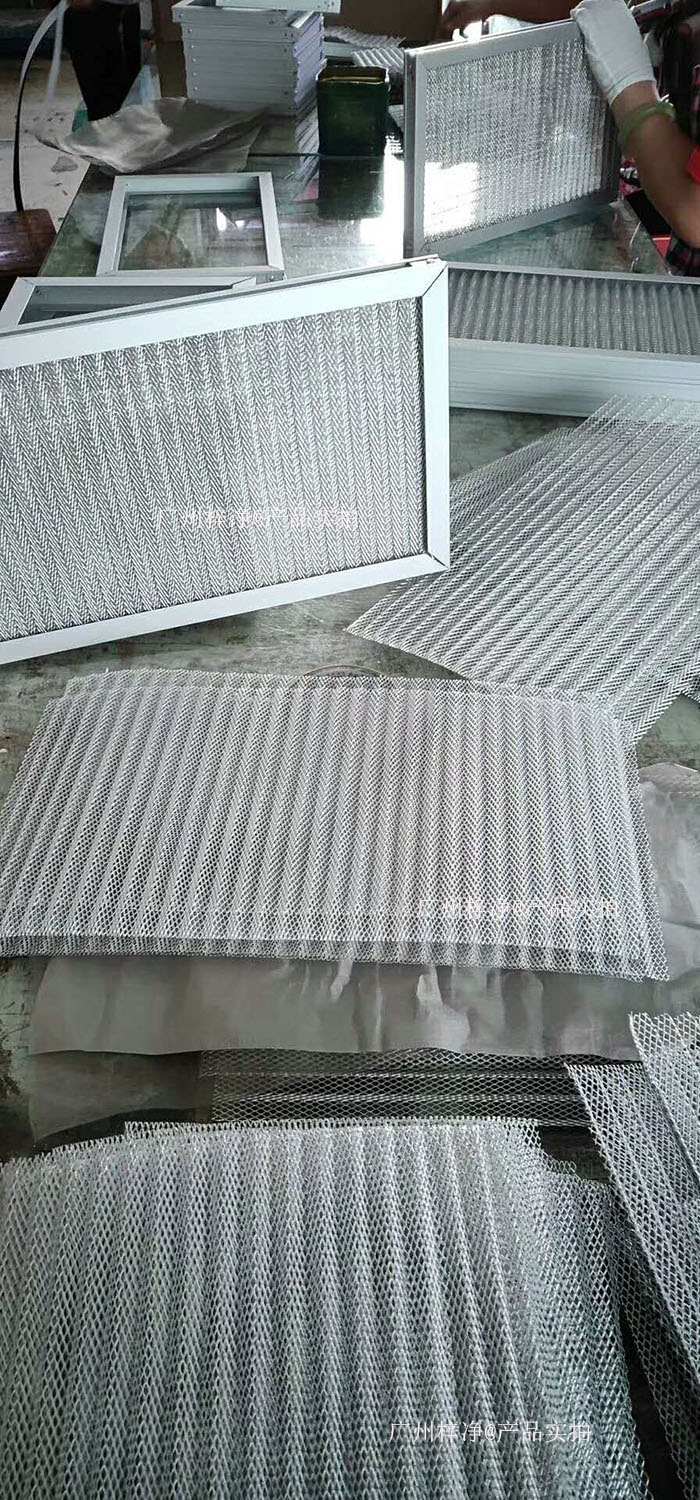 金屬網(wǎng)過濾器框架：鍍鋅鋼板、鋁合金或不銹鋼